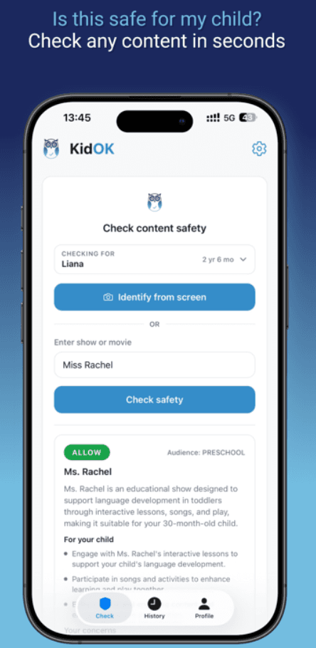 KidOK app preview